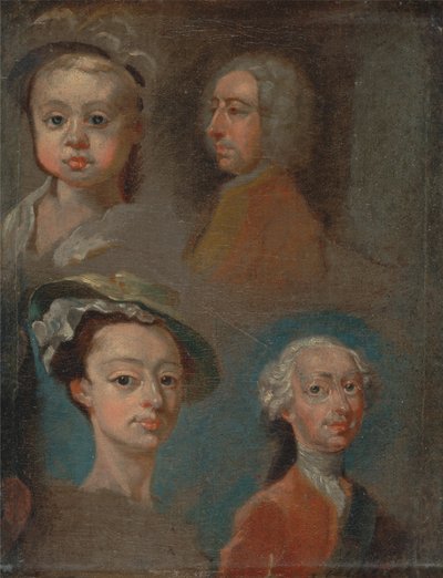Studi di teste da William Hogarth